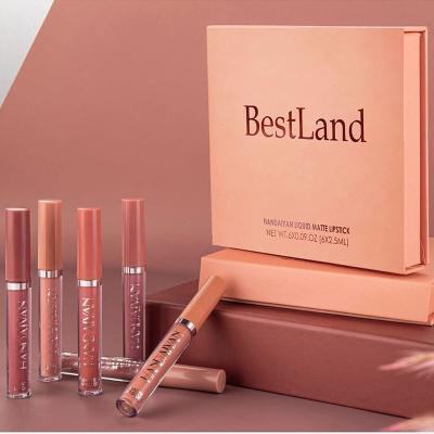 China Private Label Liquid-Liquid Matte Lipsticks Makeup Cosmetics Fashion Sunscreen Matte Lipstick Lipstick Set for sale