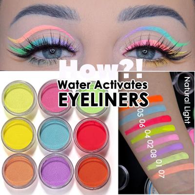 China Waterproof Water Activated UV Light Pastels Pastel-Black Night Lights Light Up UV Reactive Eyeliner Glow OEM Dark Multichrome Cream Eyeliner for sale