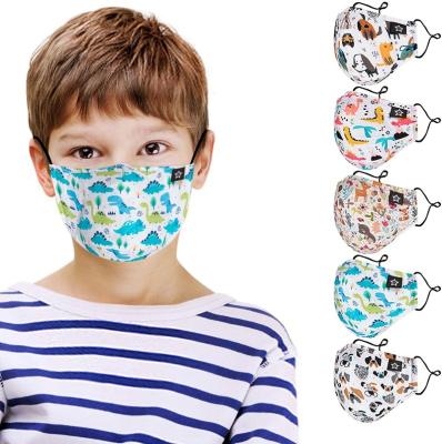 China Custom 100% kids logo printing face mask kids cartoon face mask cotton cloth face mask wholesale cute washable cloth reusable for sale