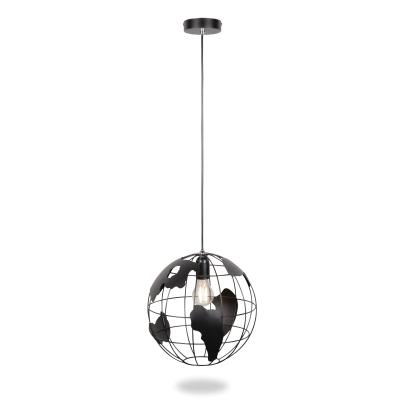 China Modern Obsolete Black Earth Pendant Decoration Metal Hanging Lamp With E27 Lamp Socket for sale