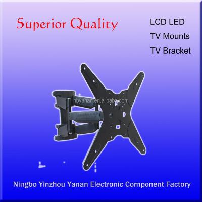 China Metal swivel TV bracket with cable management with plastic cover tilt: 10 degrees up and down for sale