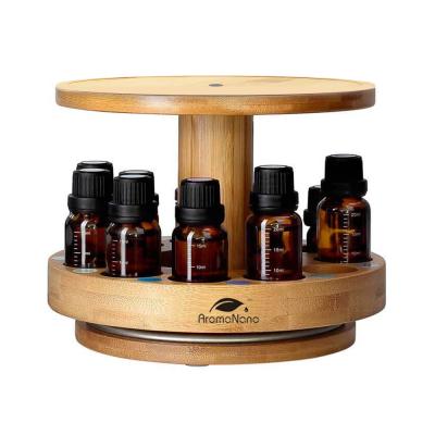 China Bamboo Car AromaNano Diffuser Essential Oil Holder with Oil Diffuser Holder Gift Set for sale