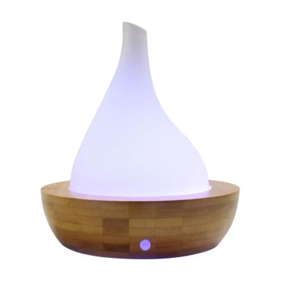 China Smell Comfotable China Factory Home 300ml Aromatherapy Essential Oil Bamboo Wood Frosted Glass Diffuser for sale