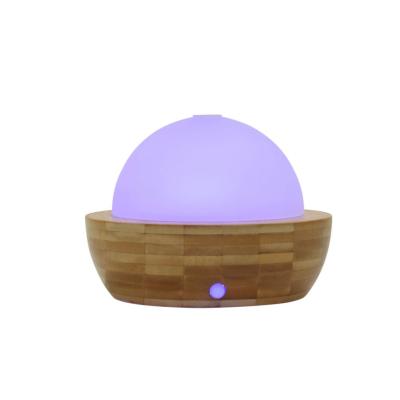 China Smell Comfotable SOICARE Bamboo Aromatherapy Essential Oil Wooden Aroma Opal Glass Ultrasonic Diffuser for sale