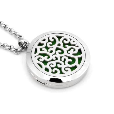 China New Fashion 316l Stainless Steel Perfume Diffuser Romantic Aroma Jewelry Pendant Necklaces for sale