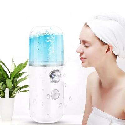 China Portable USB Mini Face Humidifier Car Cool Mist Spray Nano Rechargeable Moisturizing for sale