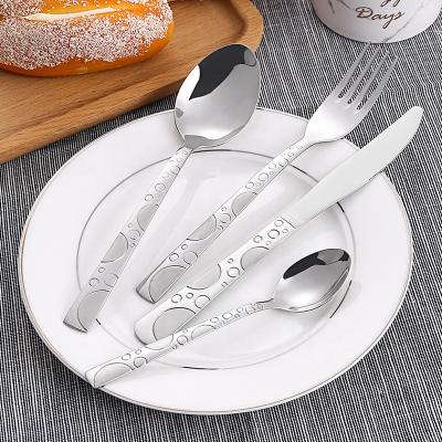 China QZQ Sustainable Hot Selling Creative Flatware 304 Stainless Steel Silverware Flatware Sets For Restaurant for sale