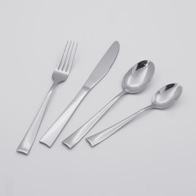 China QZQ Hot Selling 304 Stainless Steel Silverware Flatware Stocked Creative Cutlery Sets For Restaurant for sale