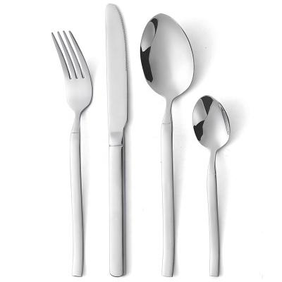 China Sustainable High Quality Silverware Flatware Sets Eco Friendly Reusable Cutlery Set To Wedding for sale