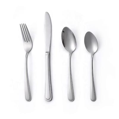 China Sustainable High Quality Spoon And Fork Knife Flatware Sets 18/10 Stainless Steel Covered for sale