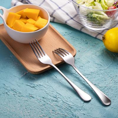 China Viable High Quality Elegant Gold Silver Cutlery Christmas Dinner Fruit Steak Stainless Steel Dessert Fork Set for sale