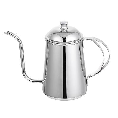 China Factory Wholesale 700ML 304 Stainless Steel Spill Over Drip Pot Gooseneck Coffee Kettle for sale