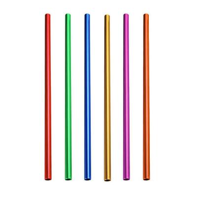 China Sustainable Custom Reusable Metal Stainless Steel Long Bar Drinking Straws for sale