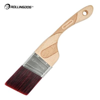 China ROLLINGDOG DOBERMA 10298 2 1/2 Inch (63.5mm) Beech Wood Painting Laser Engraved Handle SRT Angled Synthetic Filament Brush for sale