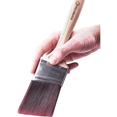 China ROLLINGDOG Doberman 10272 Professional 2.5in Paint Cup in Laser Engraved Wooden Handle Angular Paintbrush for sale