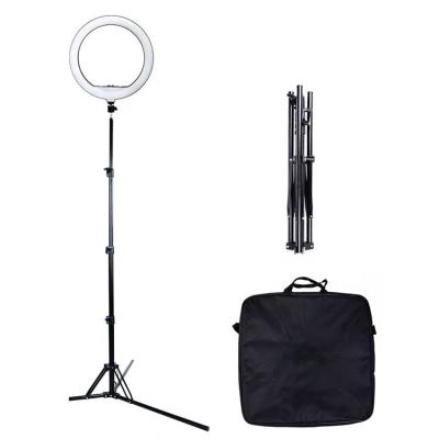 China Large PORTABLE LED Selfie Ring Light with Tripod Stand with Pipe Phone Clamp for sale