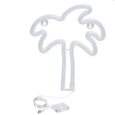 China Coconut Palm Tree Neon Sign LED Wall Lamp Art Wall Decoration Room Desk Halloween Birthday Party Decoration Customized Supplies for sale