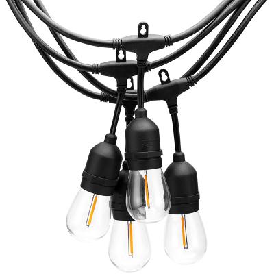 China LANDSCAPE Edison Bulbs S14 String Lights 48FT Waterproof Outdoor IP65 Lights String For Patio for sale