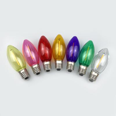 China High Quality LANDSCAPE E17 C7 Color LED PC Light Bulbs Led Decorative Bulbs Christmas Filament Light Bulbs for sale