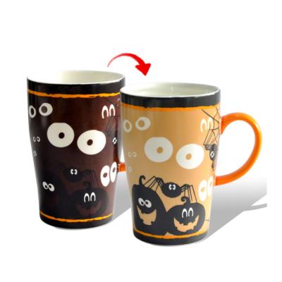 China 2021 Magic Ceramic Mug Customized Disposable Latte Mug Travel Sublimation Color-Changing Ceramic Mugs for sale