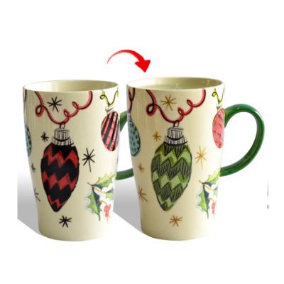 China Latte Mug Travel Sublimation Disposable Hot Sale Color-Changing Ceramic Mug Customized Magic Mug Ceramic Mug for sale