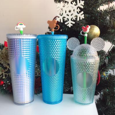 China 2022 New Design Plastic Tumbler Viable Lid Lovely Mickey Mouse Cups Lid Suitable for Double Wall Plastic Tumbler for sale