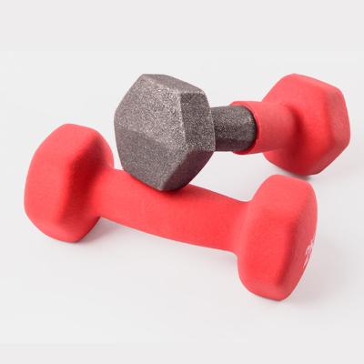 China Eco-Friendly Wholesale Fitness 5kg Home Hex Yoga Rubber Dumbbell for sale