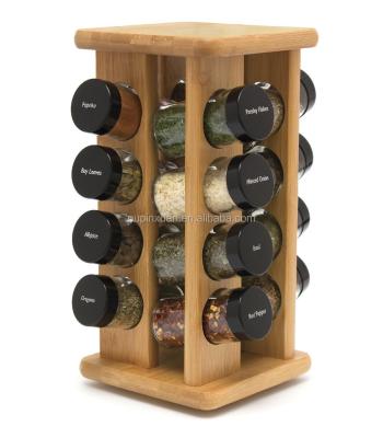 China 2015 Sustainable High Quality Hot Selling Bamboo Spice Rack Kitchen Spice Storage Spice Organization for sale