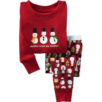 China HOT SALE Christmas Style Babies Christmas Costume Two Piece Printing Leisure Wear for sale