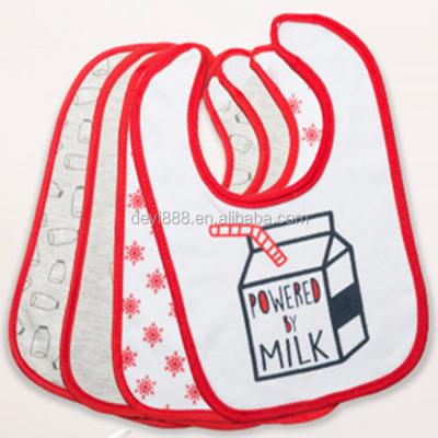 China Viable Wholesale Organic Baby Bibs Cotton Bandana Double Layers Waterproof Bibs for sale