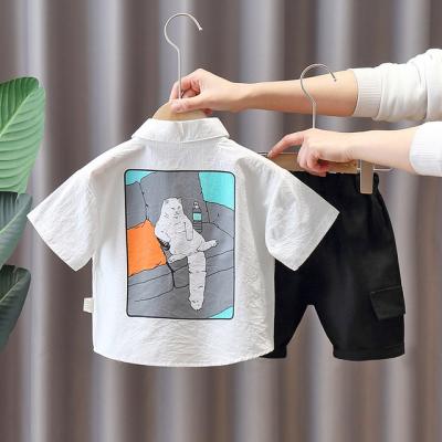 China Hot Sale Breathable Baby Clothes Sets New Summer Cartoon 2 Piece Clothes Sets Fashion Unisex Clothes Sets for sale