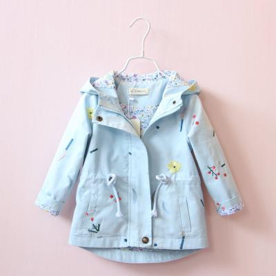 China 2020 Spring Jacket Korea Solid Color Ditch Coat Baby Waist Drawstring Viable Casual Jacket for sale