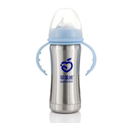 China BPA Free Your LOGO Stainless Steel Double Layer Vacuum Insulated Baby Bottle for sale