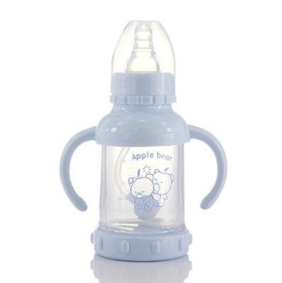 China Wholesale 120ml BRA BPA Free Material Green Glass Ellipse Free Baby Bottle for sale