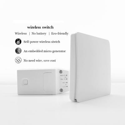 China 433Mhz Self-Powered Auto Dimming Wireless RF Smart Switch Smart Switch via tuya smart life for sale