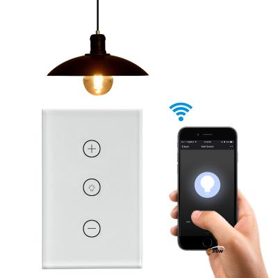 China Smart Fireproof PC Tuya , New Technology New Product Ideas Simple Amazon In-Wall Wireless Switch 2020 Dimmer for sale