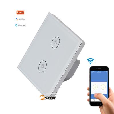 China Tempered Glass Smart Home 1 Band 3 Band 2 Band Smart Touch Screen Wi-Fi Wall Switch EU Standard for sale