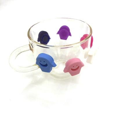 China Viable Custom Charming Soft Silicone 3d Marker Wine Glass Wine Drinks Charms for sale