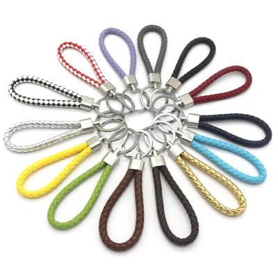 China Polyester Leather Rope Gift Accessories DIY Creative Key Pendant Creative Woven Key Chain Key Chain Eco Friendly Custom Woven Key Chain for sale