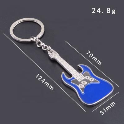 China Special Promotion Gift Guitar Shape Charming Metal Key Chains Key Chain Cheap Promotional Souvenir for sale