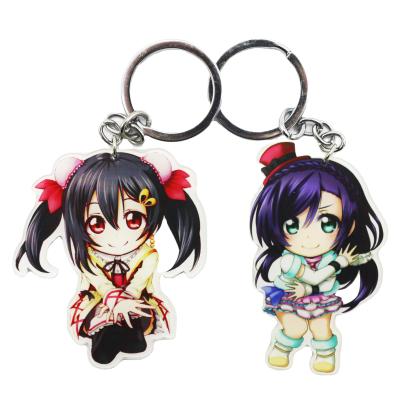 China Modern Custom 2D Creative Cartoon PVC Key Chain Soft Rubber Key Chain for sale