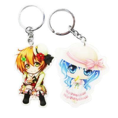 China Custom Fashion 2D Modern Factory Wholesale Cute Mini Animation Key Chain for sale