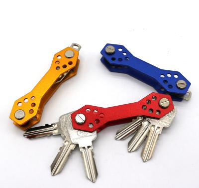 China Portable Smart Key Tool Aluminum Alloy Key Chain Compact Customized Waist Key Holder Key Organizer for sale