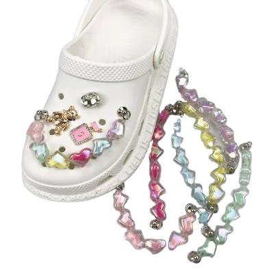 China Choke Charm Hot Selling Product Girls Youth Gifts Shoes Metal Rock Chains Decorations Girls Fashion Shoe Charms for sale