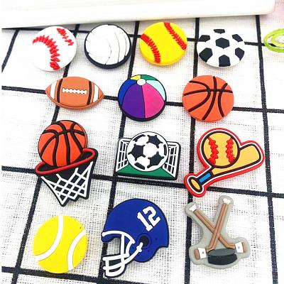 China Clog Charm Custom Design Croc Charm Soft Rubber PVC Shoe Charms For Popular Boys Beach Shoes Accessories for sale