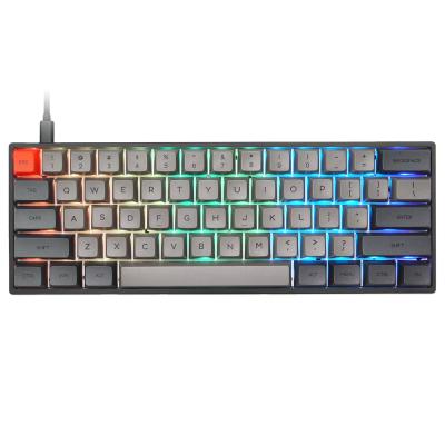 China Hotswap SK61 GK61 Gateron Mechanical Keyboard Switch Ergonomic Game Plug-and-Play Wholesale Dye-Sub RGB 60% PBT for sale