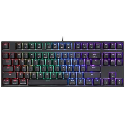 China GK 87keys Gateron plug and play optical switch wired GSA pbt hotswap keycaps 80%mechanical gaming keyboard for sale