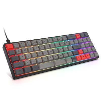 China OEM ODM support hotswap GK73 wireless optical switch wired GSA pbt keycaps 73keys ergonomic red switch mechanical keyboard for sale