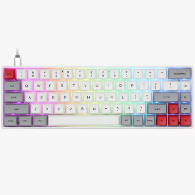 China Hotswap GK68 Gateron Plug and Play Customizable Optical Switch Wired 60% RGB Waterproof Ergonomic Mechanical Keyboard for sale