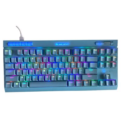 China Custom Plug and Play OEM Wired MK17 Ergonomic RGB tkl 87keys Colorful LED Backlit Mechanical Gaming Keyboard for sale